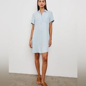 Rails Valerie Dress Light Vintage Denim Tencel Mini Dress Womens Size Small